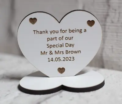 £2.40 • Buy Wedding Wooden Favours PERSONALISED Wedding Day Table Decorations,Guest Favours
