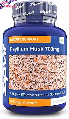 Psyllium Husk Capsules. 700Mg Psyllium Husk Powder Per Capsule 120 Vegan • £15.48