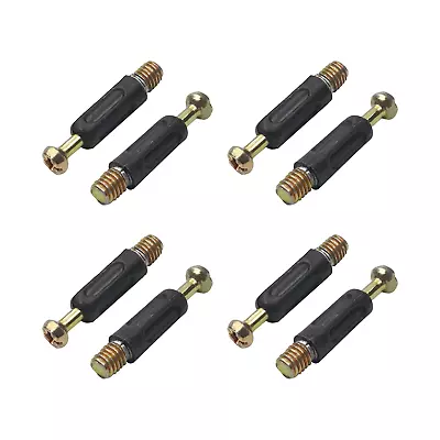 6X35Mm Bronze Metal Dowel With Plastic Furniture Connecter Fittings Thread Bolts • $18.99