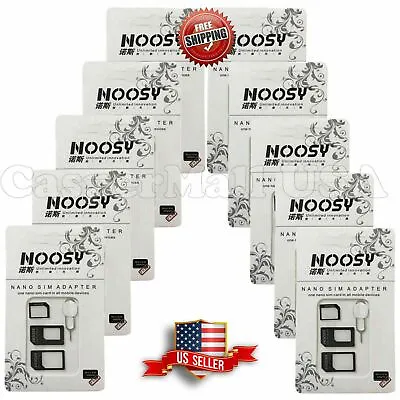 Nano SIM Card Adapter To Micro Standard Converter Set Fit IPhone 5 4S 4 Black 10 • $7.75