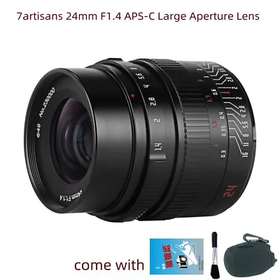 7artisans 24mm F1.4 APS-C Large Aperture Prime Lens For EFM M M50 M200 M3 M100 • £114