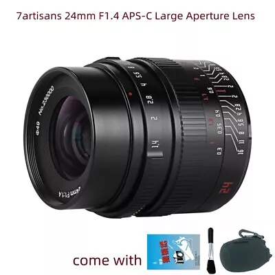 7artisans 24mm F1.4 Large Aperture Prime Lens For CN RF CRF R RP R5 Mount Camera • £114