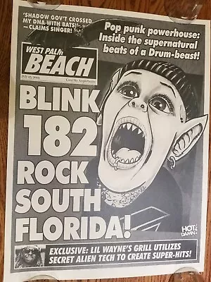 $40.27 • Buy Blink 182 - Concert Tour Poster Art Print Rare Lil' Wayne Punk Rock Music Live