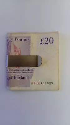 £2 • Buy Stainless Steel Metal Silver Money Cash Note Holder Clip Gift Wallet