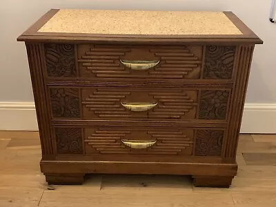 Vintage French Art Deco Oak Chest Of Drawers • £295