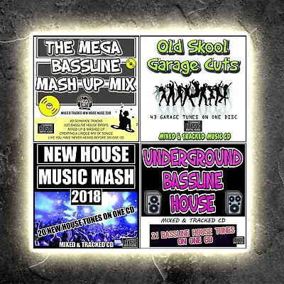 4 DJ Mixed CDs 2018 BASSLINE GARAGE UNDERGROUND NEW HOUSE MASH UP MIX MUSIC • £7.50