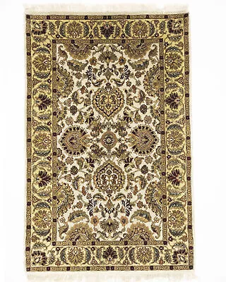 Handmade Agra Jaipur Floral Style 4X6 Thick Pile Oriental Rug Decor Wool Carpet • $338