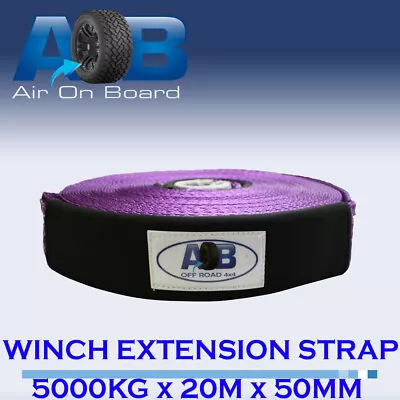 50mm X 20M 5T Winch Extension Strap 4WD Recovery Strap 5Tons Purple • $40