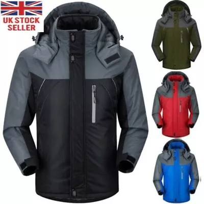 £17.99 • Buy UK Mens Winter Warm Fleece Jacket Coats Lining Thick Waterproof Mountain Jackets