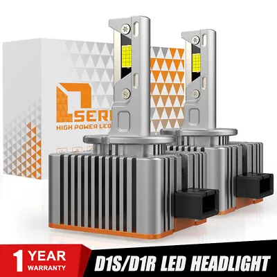 D1S D1R LED Headlight Bulbs 200W 6000K Super White HID Xenon Conversion Kit 2PCS • $32.99