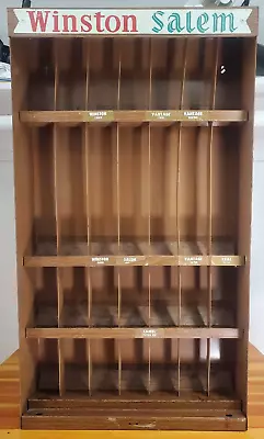 Vintage 1970s Metal Cigarette Display Case Tobacco Winston Salem With All Slat's • $92.89