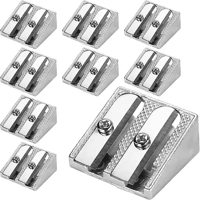 8 Pack Handheld Metal Pencil Sharpener With 2 Holes For Schools Offices Homes • $8.99