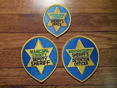 3 Patch Sheriff Police Maricopa County Arizona Az ( Back With Label ) • $20