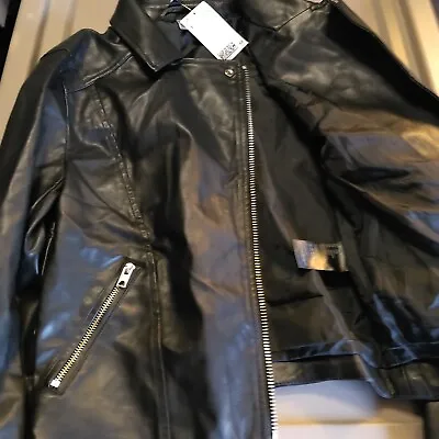 H&M PU Leather Jacket Size XXS • $39.99