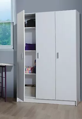 VITA 3 Door Cabinet Modular Utility Cupboard In White 180cm Tall 109cm Wide • £206.92