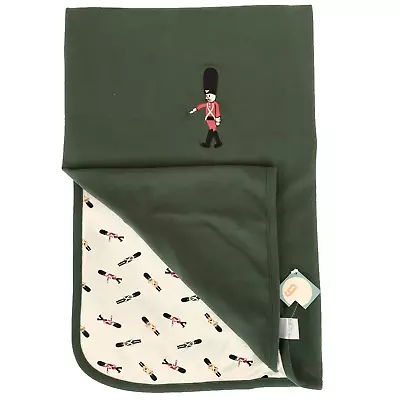 NWT Vintage Gymboree Toy Soldier Queens Guard Baby Crib Blanket Green Ivory NEW • $349.99