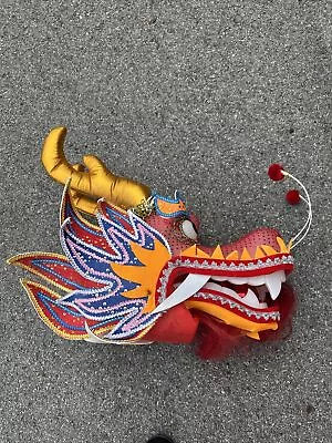Chinese Traditional Dragon Dance Head Chinese Flower DRAGON DANCE Mascot Costume • $185