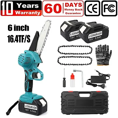 Portable Mini 6  Chainsaw Cordless Handheld Small Electric Chainsaw For Makita • $50.99