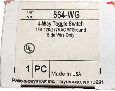 Pass & Seymour 4 Way Switch • $4.99