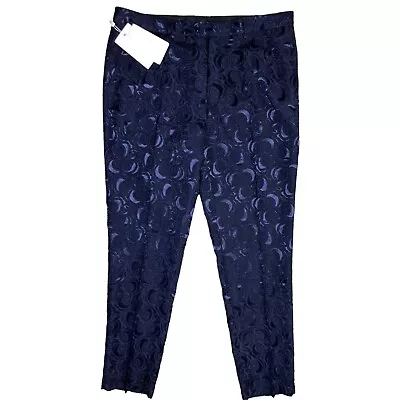 MOGU Mens 38x32  Tuxedo Suit Pants For Wedding Party Jacquard Floral Design • $39.99