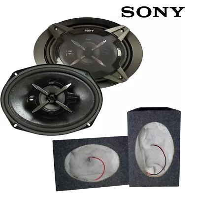 Sony XS-FB6930 6x9” 3-Way Coaxial Shelf Speakers 900W Total Power + Grey Boxes • £84.95