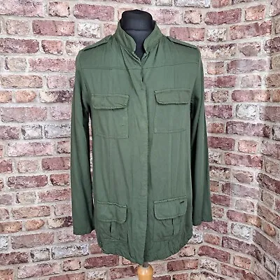 Triple Five Soul Military Shirt Mens XL Olive Green Button Up Long Sleeve • £20
