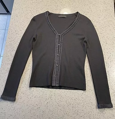 $19.99 • Buy Mine Accordian Front Detail Hook Closure Sweater Cardigan Like V Neck Women 