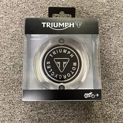 Triumph Genuine OEM Brushed Silver Clutch Cover Badge (A9610256) • $55