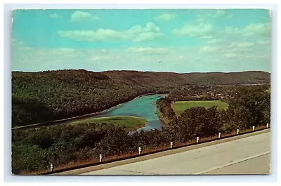 Postcard North Branch Susquehanna River From Rt 6 Laceyville Meshoppen Pennsilva • $4.95