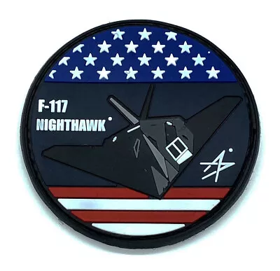 Lockheed Martin® F-117 Nighthawk® Flag 3 In PVC  Shoulder Patch • $18.95