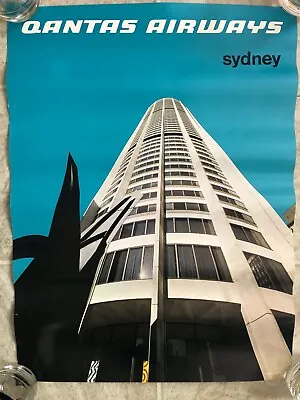 Vintage Original Qantas Empire Airways Sidneytravel Poster • $45