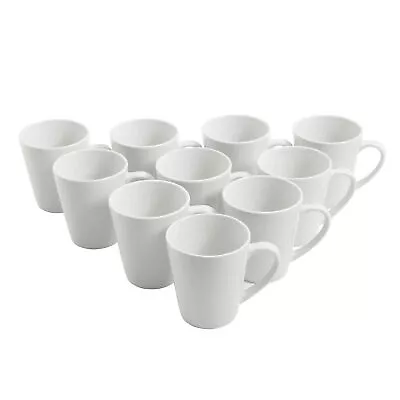 Everyday Round White 12oz Mug Set Of 10. • $13.48