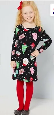 New Baby Girl's Christmas Dress Aged 9-12 Months Black Xmas Design  • £3.99