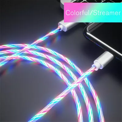 LED Light Fast Charging Cable Cord For Samsung Android Type C USB Charger Cable • $5.50