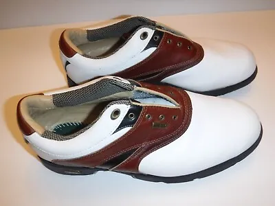 Etonic Difference Gore-Tex Oxford Golf Shoes Brown White Men's Size 9.5 • $35