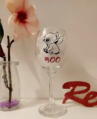 £9.99 • Buy PERSONALISED DISNEY STITCH Wine GLASS BIRTHDAY GIFT 18TH 21ST ANY AGE OR None 