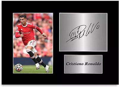 Cristiano Ronaldo Man United Player A4 Printed Signed Photo Display Mount Gift • £9.99