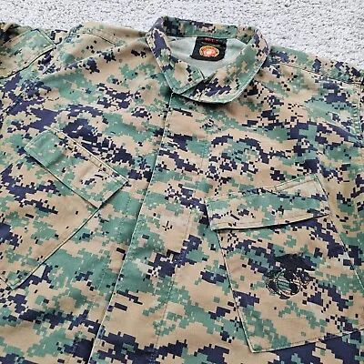 US Navy Jacket Men Small Short Blouse Marpat Woodland Camo Military Slant Combat • $39.98