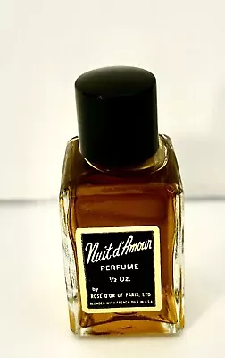 Vintage Rose D' Or Of Paris Nuit  D’ Amour Perfume 1/2 Oz . France • $24