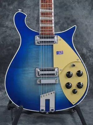 Rickenbacker 660 Blueburst 6 String Toaster Pickups Checkered Binding Guitar BBR • $5850