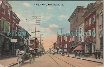 Alexandria Virginia VA - KING STREET STORE FRONTS - Postcard • $15