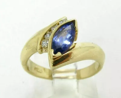 2Ct Marquise Lab Created Tanzanite Women's Ring 14K Yellow Gold Plated  • $90.99