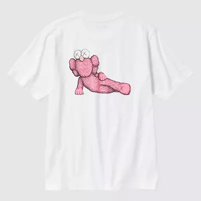 KAWS X Uniqlo  Pink BFF  - UT Graphic T-shirt 2023 | White - Medium (Deadstock) • £64.95