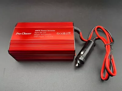 Pro Chaser 400W Power Inverter DC 12v To 110v AC Car Inverter W/ 2 USB Ports • $3.25