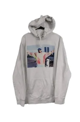 The Notorious B.I.G. Merch White Graphic  Hoodie Mens LT • $18.75