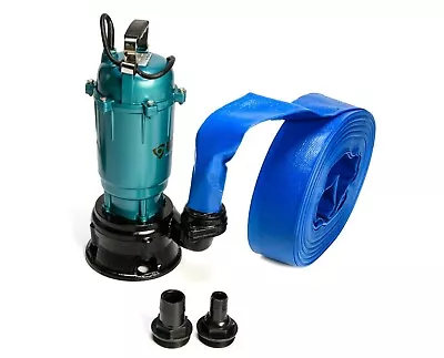 £159.95 • Buy Submersible Sewage Drain Septic Flood Water Pump Sump Cesspool Grinding 50m Hose