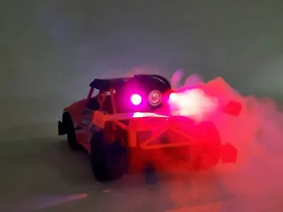 Remote Control Car High Speed RC Cars Racing SMOKING LED Lights Kids Toy Truck • £14.25