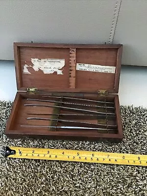 Vintage Early 20th Century Set Of Hernia Bistouries Medical Equipment In Box • £101.99