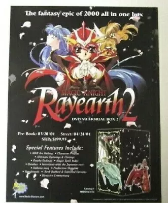 Magic Knight Rayearth 2- 2001 PRE SALES AD -A6-49 • $42