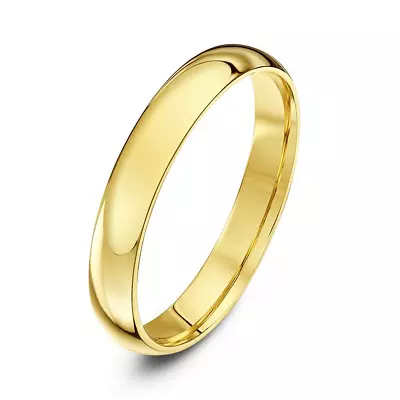 Gold Wedding Ring UK MADE 18ct Yellow Gold Court Ring ALL SIZES Hallmarked Gold • £257.43